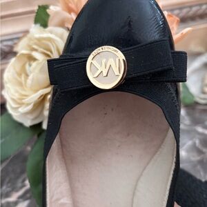 Michael Kors Black Loafers with Gold Accent